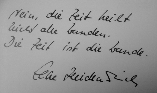 Die Zeit IST die Wunde