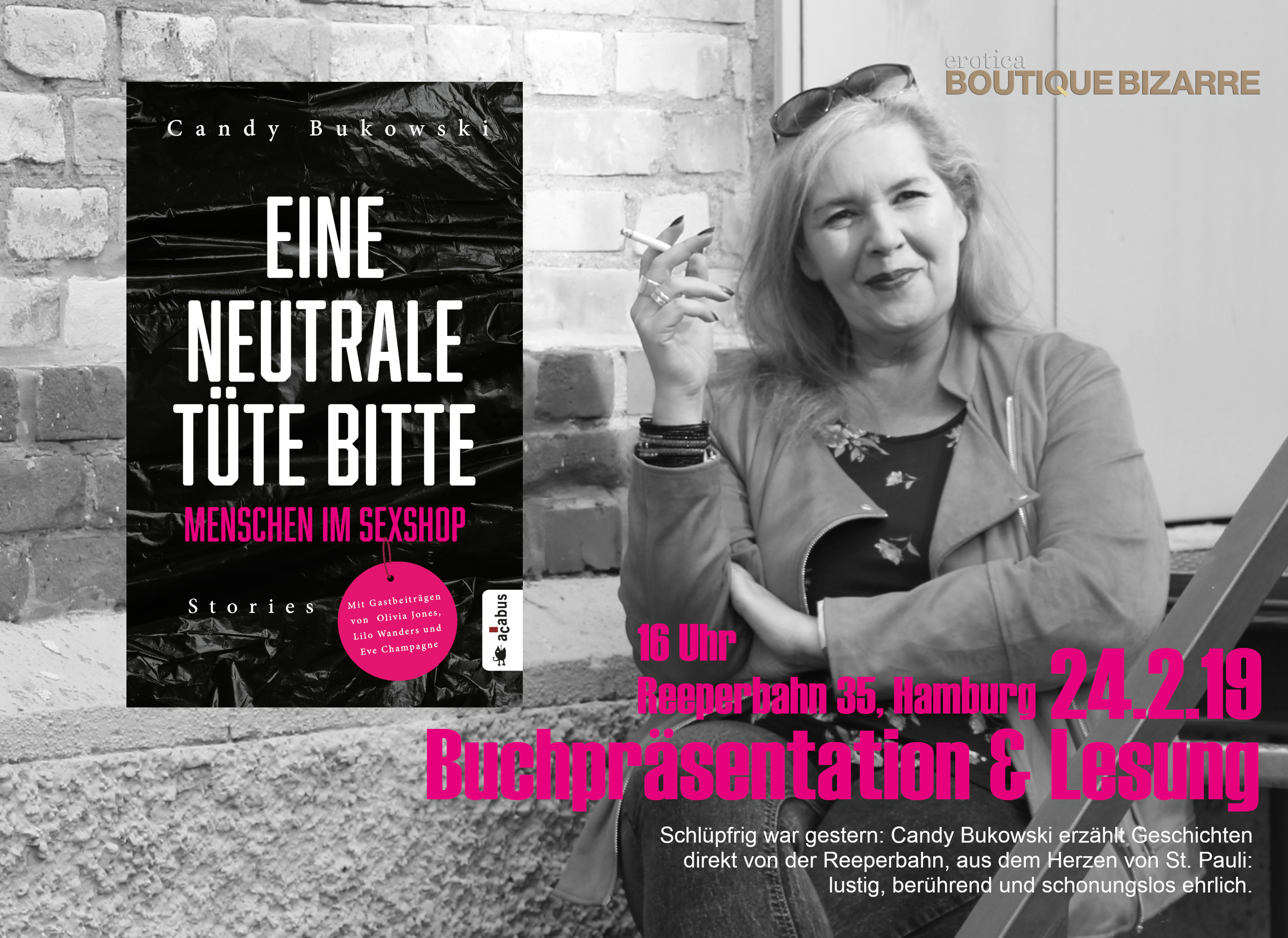 Lesung 24.2.19 - Eine Neutrale Tüte in der Boutique Bizarre